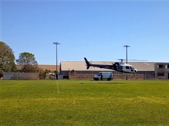 Criana de oito meses  socorrida pelo helicptero do Samu em Roncador