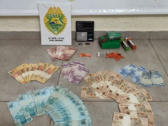 Polcia Militar de Juranda prende suspeito por trfico de drogas na cidade