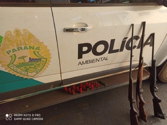 Ao averiguar denncia de maus tratos a ces de caa, Polcia Ambiental apreende armas em Luiziana