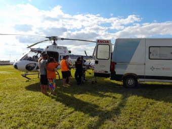 Motociclista sofre grave acidente em Campina da Lagoa e foi transferido de helicptero