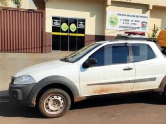 Polcia Militar de Campina da Lagoa recupera camionete que foi roubada em So Paulo