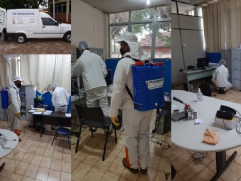 Pao municipal passa por sanitizao aps prefeito e vice testarem positivo para Covid-19 em Altamira
