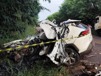 Homem morre em grave colis�o frontal na PR-495, em Medianeira