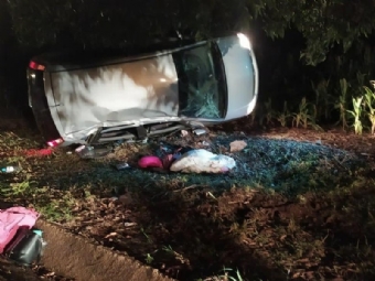 Criminosos se passam por policiais, abordam motorista e causam acidente, na PR-317