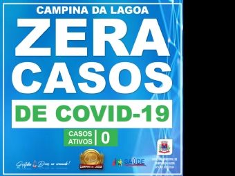 Municpio de Campina da Lagoa zera os casos ativos de Covid-19