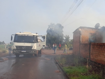 Incndio devasta residncia em Campina da Lagoa; ao rpida evita feridos
