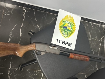 Espingarda calibre 12 � encontrada abandonada na zona rural de Ubirat�
