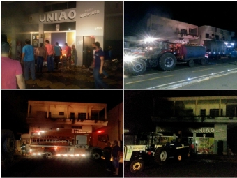 Um grande incndio a um supermercado assustou os moradores de Juranda nesta madrugada