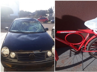 Ciclista de 90 anos  atropelado na rea central de Campina da Lagoa