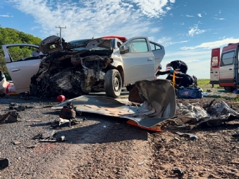 Acidente entre Tempra e Onix termina com um morto e tr�s feridos na PR-317 em Santa Helena