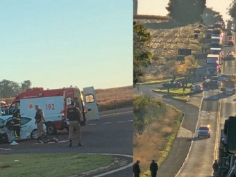Grave acidente na BR-369 deixa um morto e dois feridos em estado grave prximo ao trevo de Campina da Lagoa