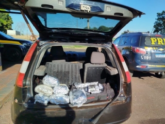 PRF apreende cerca de 36 quilos de drogas ap�s persegui��o e fuga na BR-369, em Ubirat�