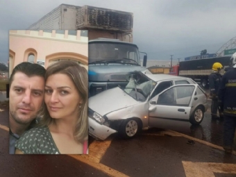 Casal morre, e filha de 9 anos fica gravemente ferida aps acidente entre carro e caminho na BR-369, em Cascavel