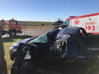 Criana ejetada de carro aps acidente em Nossa Senhora das Graas morre em hospital de Maring