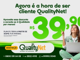 Imperdvel: Plano de internet da QualityNet por R$39,90